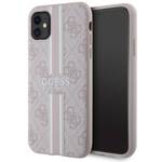 GUESS GUHMN61P4RPSP IPHONE 11 / XR RÓŻOWY/PINK HARDCASE 4G PRINTED STRIPES MAGSAFE