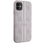 GUESS GUHMN61P4RPSP IPHONE 11 / XR RÓŻOWY/PINK HARDCASE 4G PRINTED STRIPES MAGSAFE