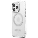 GUESS GUHMP13LHTRMS IPHONE 13 PRO / 13 6,1" SREBRNY/SILVER HARD CASE METAL OUTLINE MAGSAFE