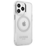 GUESS GUHMP13LHTRMS IPHONE 13 PRO / 13 6,1" SREBRNY/SILVER HARD CASE METAL OUTLINE MAGSAFE