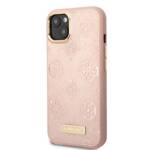 GUESS GUHMP13MSAPSTP IPHONE 13 / 14 / 15 6.1" RÓŻOWY/PINK HARDCASE PEONY LOGO PLATE MAGSAFE