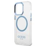 GUESS GUHMP13XHTRMB IPHONE 13 PRO MAX 6,7" NIEBIESKI/BLUE HARD CASE METAL OUTLINE MAGSAFE