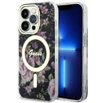 GUESS GUHMP14LHCFWSK IPHONE 14 PRO 6.1" CZARNY/BLACK HARDCASE FLOWER MAGSAFE