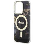 GUESS GUHMP14LHTMRSK IPHONE 14 PRO 6.1" CZARNY/BLACK HARDCASE GOLDEN MARBLE MAGSAFE