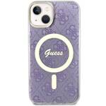 GUESS GUHMP14MH4STU IPHONE 14 PLUS / 15 PLUS 6.7" PURPUROWY/PURPLE HARDCASE 4G MAGSAFE