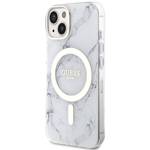 GUESS GUHMP14MPCUMAH IPHONE 14 PLUS / 15 PLUS 6.7" BIAŁY/WHITE HARDCASE MARBLE MAGSAFE