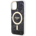 GUESS GUHMP14MPCUMAK IPHONE 14 PLUS / 15 PLUS 6.7" CZARNY/BLACK HARDCASE MARBLE MAGSAFE