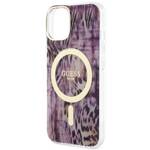 GUESS GUHMP14SHLEOPWP IPHONE 14 / 15 / 13 6.1" RÓŻOWY/PINK HARDCASE LEOPARD MAGSAFE