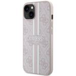 GUESS GUHMP14SP4RPSP IPHONE 14 / 15 / 13 6.1" RÓŻOWY/PINK HARDCASE 4G PRINTED STRIPES MAGSAFE