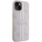 GUESS GUHMP14SP4RPSP IPHONE 14 / 15 / 13 6.1" RÓŻOWY/PINK HARDCASE 4G PRINTED STRIPES MAGSAFE