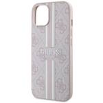 GUESS GUHMP14SP4RPSP IPHONE 14 / 15 / 13 6.1" RÓŻOWY/PINK HARDCASE 4G PRINTED STRIPES MAGSAFE