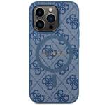 GUESS GUHMP14XG4GFRB IPHONE 14 PRO MAX 6.7" NIEBIESKI/BLUE HARDCASE 4G COLLECTION LEATHER METAL LOGO MAGSAFE