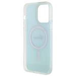 GUESS GUHMP15LHITSQ IPHONE 15 PRO 6.1" TURKUSOWY/TURQUOISE HARDCASE IML IRIDESCENT MAGSAFE