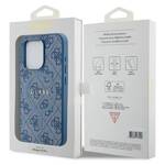 GUESS GUHMP15XG4GFRB IPHONE 15 PRO MAX 6.7" NIEBIESKI/BLUE HARDCASE 4G COLLECTION LEATHER METAL LOGO MAGSAFE