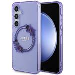 GUESS GUHMS24SHFWFCU S24 S921 FIOLETOWY/PURPLE HARDCASE IML FLOWERS WREATH MAGSAFE