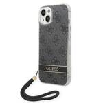 GUESS GUOHCP14MH4STK IPHONE 14 PLUS / 15 PLUS 6.7" CZARNY/BLACK HARDCASE 4G PRINT STRAP