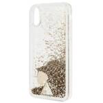 GUESS GUOHCPXGLHFLGO IPHONE X/XS GOLD/ZŁOTY HARD CASE GLITTER CHARMS