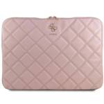 GUESS SLEEVE GUCS16ZPSQSSGP 16" RÓŻOWY/PINK QUILTED 4G