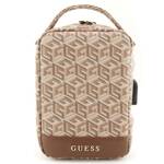 GUESS TORBA GUHBHGCFSEW ORGANIZER BRĄZOWY/BROWN GCUBE STRIPE