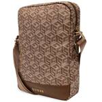 GUESS TORBA GUTB10HGCFSEW 10" BRĄZOWY/BROWN GCUBE STRIPE TABLET BAG