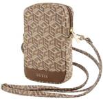 GUESS TOREBKA GUWBZPGCSPGW BRĄZOWY/BROWN ZIP GCUBE BOTTOM STRIPE