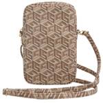 GUESS TOREBKA GUWBZPGCSPGW BRĄZOWY/BROWN ZIP GCUBE BOTTOM STRIPE