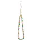 GUESS ZAWIESZKA GUSTFLWP PHONE STRAP RÓŻOWY/PINK HEISHI BEADS