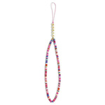 GUESS ZAWIESZKA GUSTGMPP PHONE STRAP WIELOKOLOROWY RÓŻOWY/MULTICOLOR PINK HEISHI BEADS