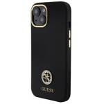 Guess GUHCP15SM4DGPK iPhone 15 / 14 / 13 6.1" czarny/black hardcase Silicone Logo Strass 4G