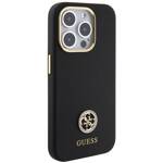 Guess GUHCP15XM4DGPK iPhone 15 Pro Max 6.7" czarny/black hardcase Silicone Logo Strass 4G