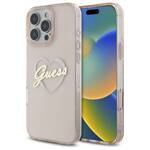 Guess GUHCP16LHCHGSPP iPhone 16 Pro 6.3" różowy/pink hardcase IML Heart