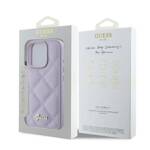 Guess GUHCP16LPSQSQSU iPhone 16 Pro 6.3" jasnofioletowy/light purple hardcase Quilted Metal Logo