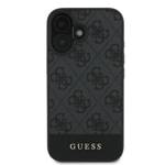 Guess GUHCP16MG4GLGR iPhone 16 Plus szary/grey HC PC/TPU 4G PU Bottom Stripe