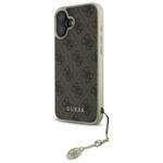 Guess GUHCP16MGF4GBR iPhone 16 Plus 6.7"  brązowy/brown hardcase 4G Charms Collection