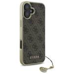 Guess GUHCP16MGF4GBR iPhone 16 Plus 6.7"  brązowy/brown hardcase 4G Charms Collection