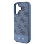 Guess GUHCP16SG4GLBL iPhone 16 6.1" niebieski/blue hardcase 4G Bottom Stripe