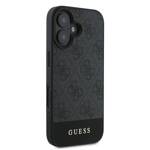 Guess GUHCP16SG4GLGR iPhone 16 szary/grey HC PC/TPU 4G PU Bottom Stripe