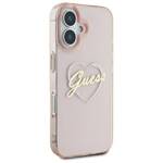 Guess GUHCP16SHCHGSPP iPhone 16 6.1" różowy/pink hardcase IML Heart