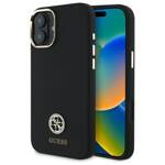 Guess GUHCP16SM4DGPK iPhone 16 6.1"       czarny/black hardcase Silicone Logo Strass 4G