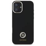 Guess GUHCP16SM4DGPK iPhone 16 6.1"       czarny/black hardcase Silicone Logo Strass 4G