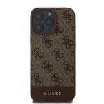 Guess GUHCP16XG4GLBR iPhone 16 Pro Max brązowy/brown HC PC/TPU 4G PU Bottom Stripe