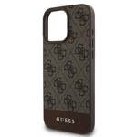 Guess GUHCP16XG4GLBR iPhone 16 Pro Max brązowy/brown HC PC/TPU 4G PU Bottom Stripe