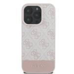 Guess GUHCP16XG4GLPI iPhone 16 Pro Max różowy/pink HC 4G PU Bottom Stripe