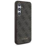 Guess GUHCS24FEG4GFBR S24 FE S721         brązowy/brown hardcase 4G Metal Gold Logo