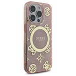 Guess GUHMP16LH4PYEEP iPhone 16 Pro 6.3"  różowy/pink hardcase IML Peony On 4G Background MagSafe