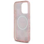 Guess GUHMP16LH4PYEEP iPhone 16 Pro 6.3"  różowy/pink hardcase IML Peony On 4G Background MagSafe