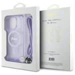 Guess GUHMP16LHCTSGNSU iPhone 16 Pro      6.3" fioletowy/purple hardcase Crossbody Cord Script MagSafe