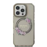 Guess GUHMP16LHFWFCK iPhone 16 Pro 6.3" czarny/black hardcase IML Flowers Wreath MagSafe