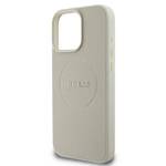 Guess GUHMP16LPGHSMME iPhone 16 Pro 6.3" beżowy/beige hardcase Grained Ring MagSafe