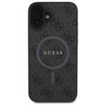 Guess GUHMP16SG4GFRK iPhone 16 6,1" czarny/black MagSafe PU 4G Ring Classic Logo